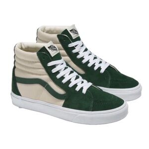 VANS | Sk8-Hi Canvas Suede Leather Mountain View Green High Top Skate Shoe